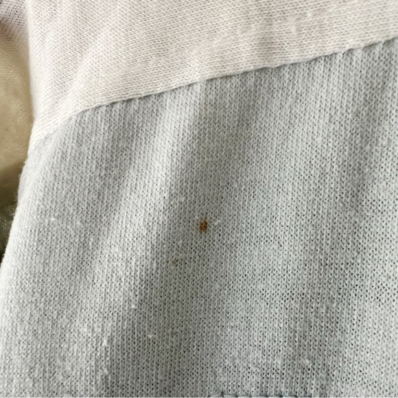 Vintage 70s men’s baby blue v-neck athletic varsity t-shirt raglan tee - Picture 8 of 9